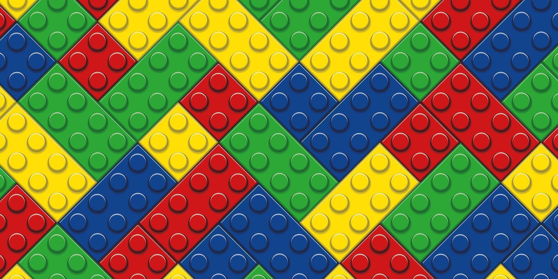 a colorful pattern of toy bricks vector