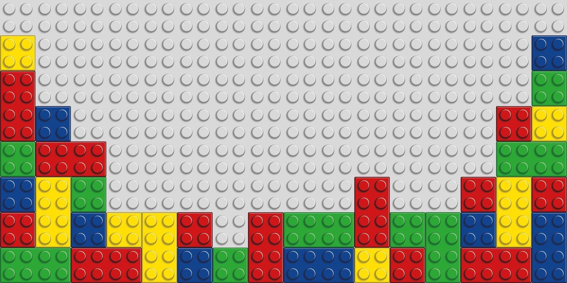 a toy block brick wall with a space for your text vector