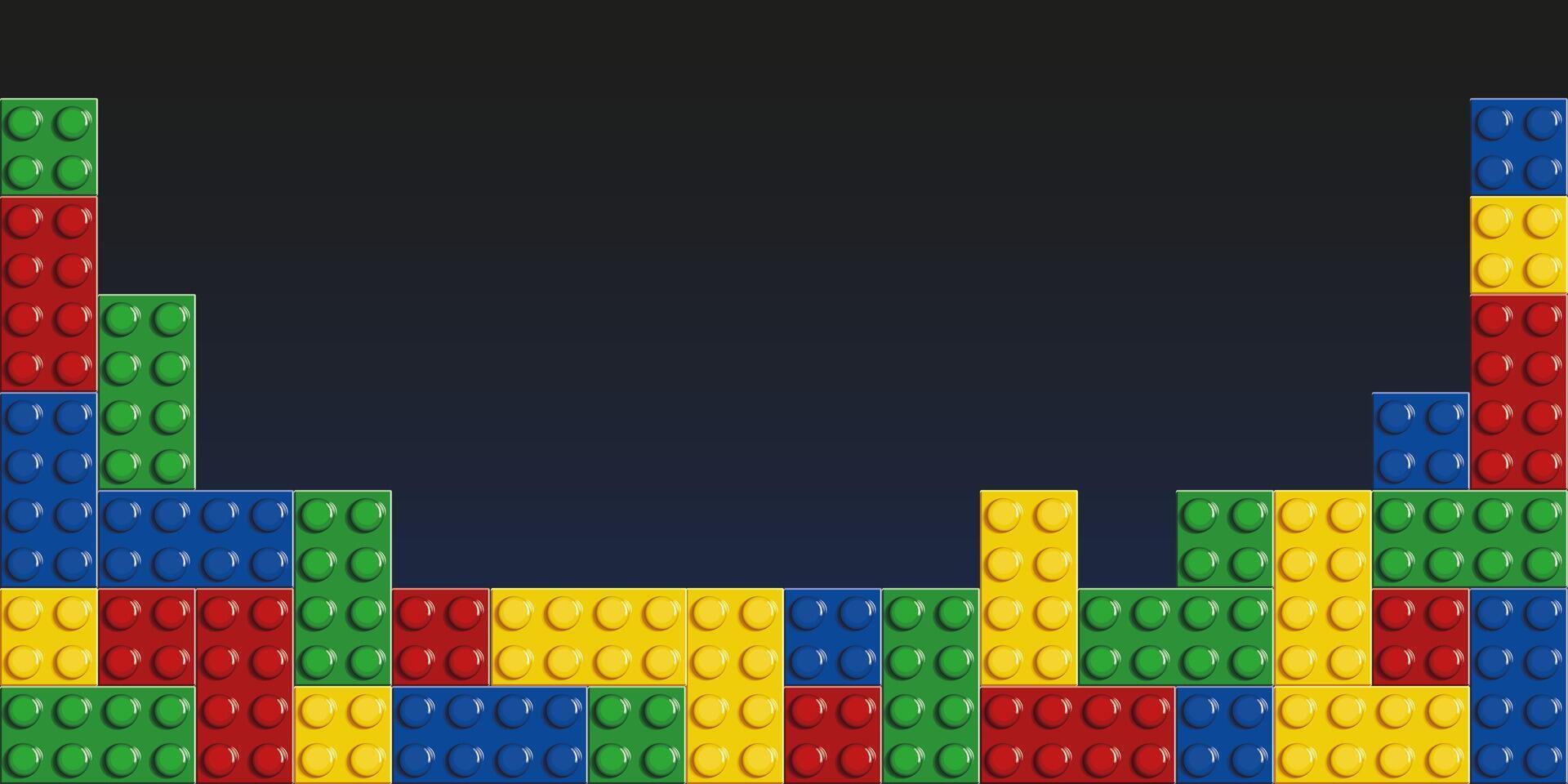 a screen shot of a colorful toy brick blocks game vector