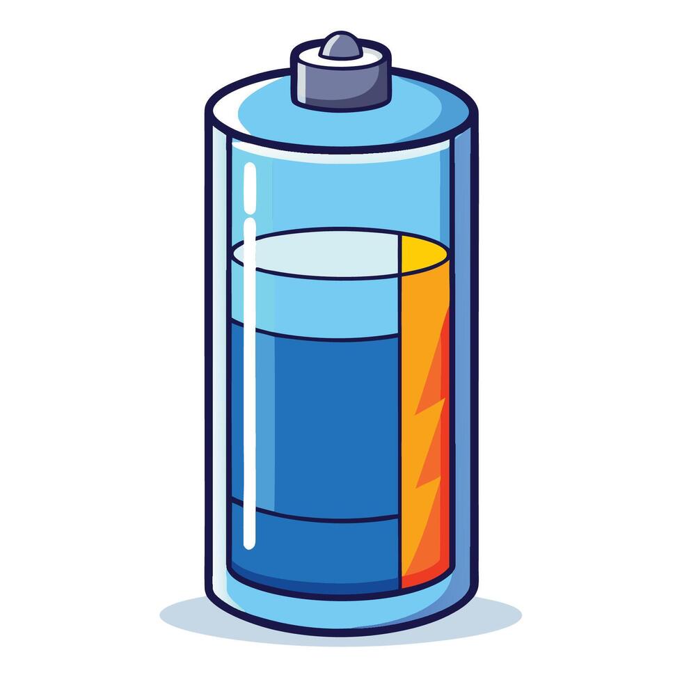 Battery With Gradient Charge Levels vector