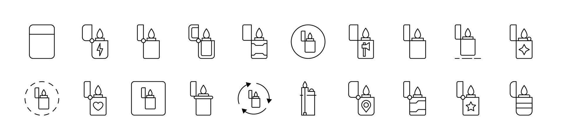 Lighter Modern Outline Style Icons for Design, Cards, Apps, Social Networks vector