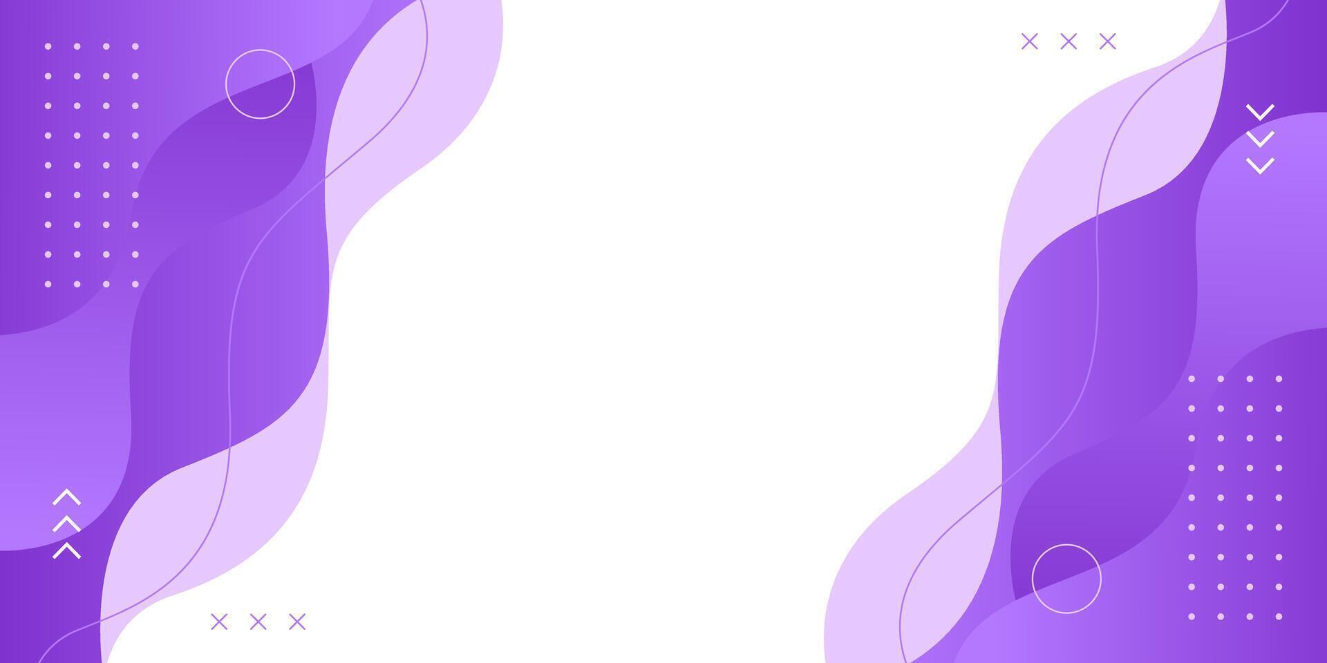 Minimalist purple geometric background. Modern wallpaper with fluid wave shapes vector
