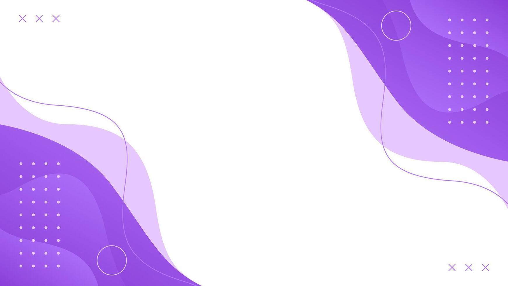 Minimalist purple geometric background with fluid wave shapes. Modern dynamic wallpaper vector