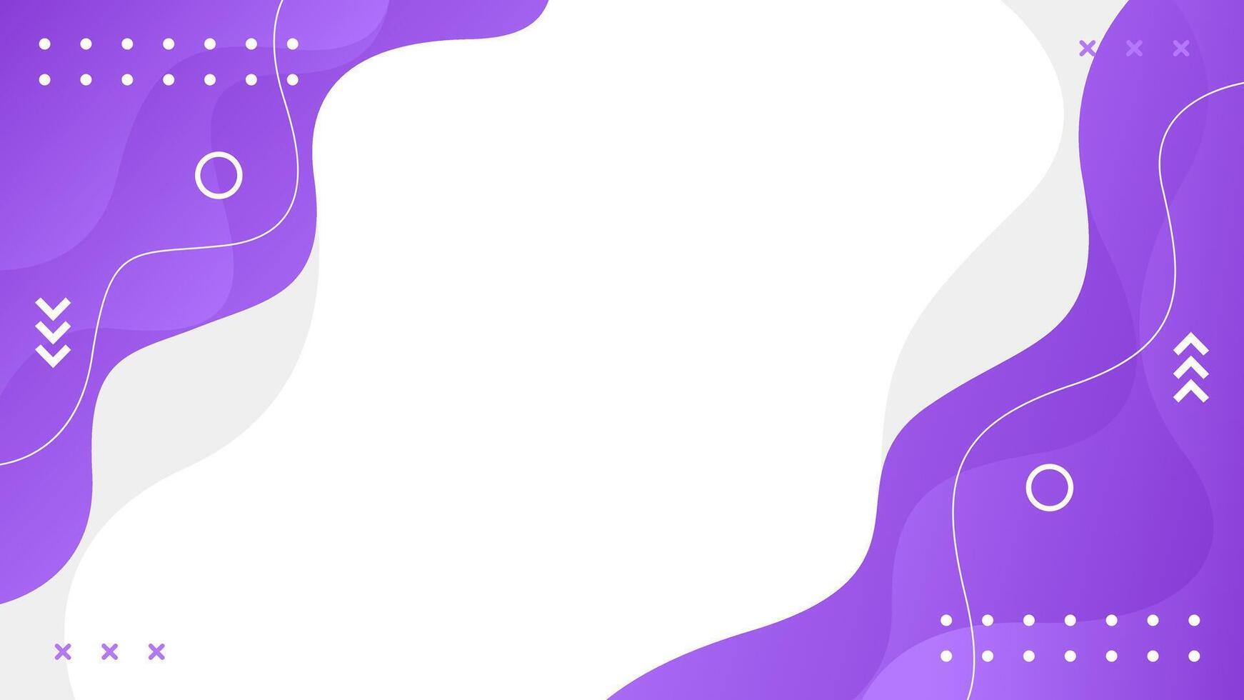 Modern purple fluid background with geometric shapes vector