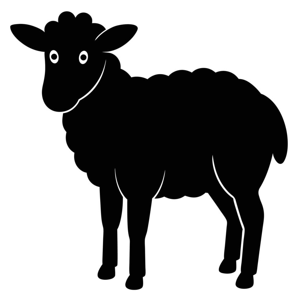 Charming Sheep Silhouette Clipart for Farm and Wildlife Enthusiasts vector