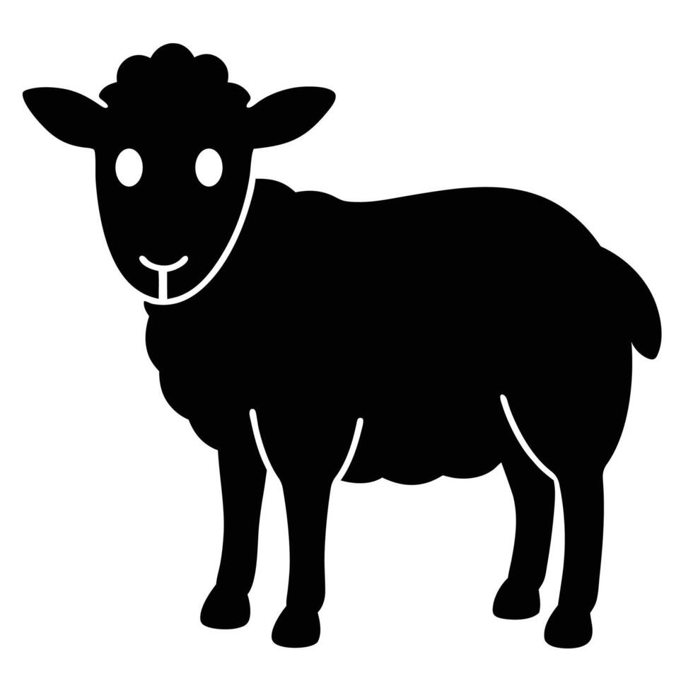 Whimsical Sheep Silhouette Clipart for Fun and Creative Projects vector