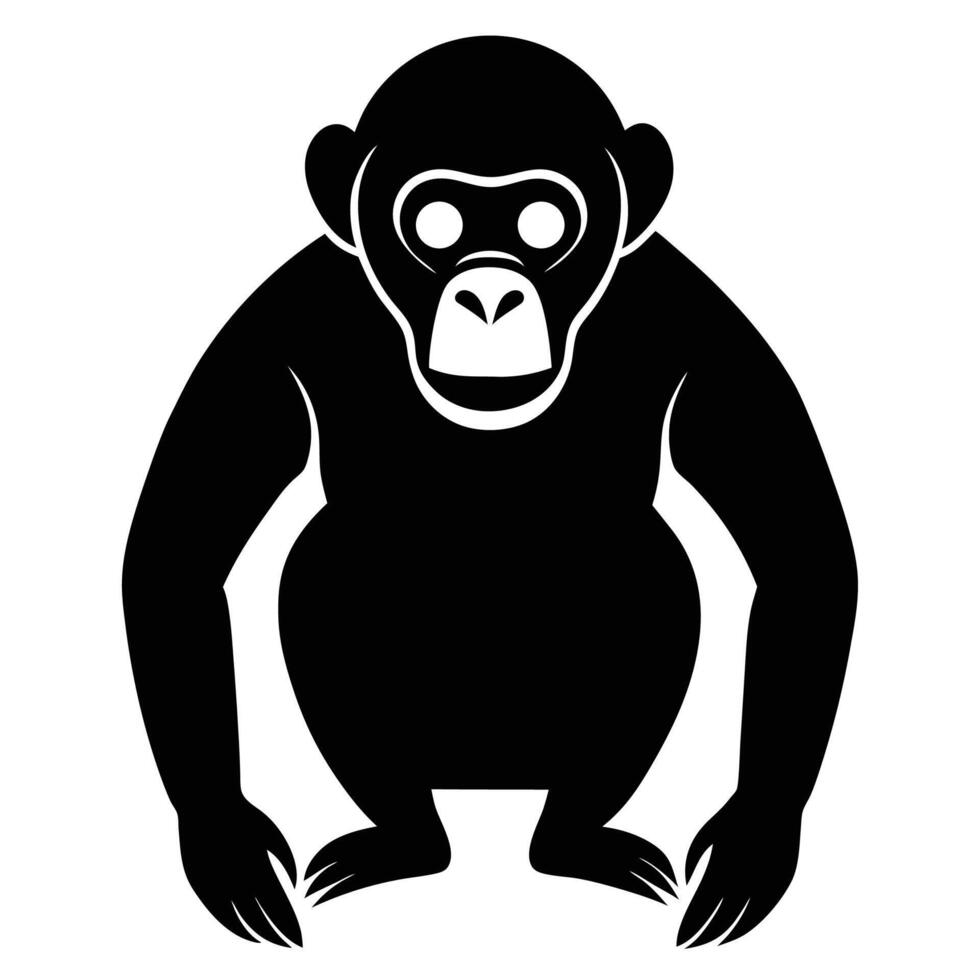 Chimpanzee Abstract Icon vector