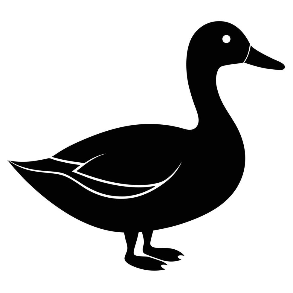 Charming Duck Silhouette Icon for Fun and Creative Designs vector