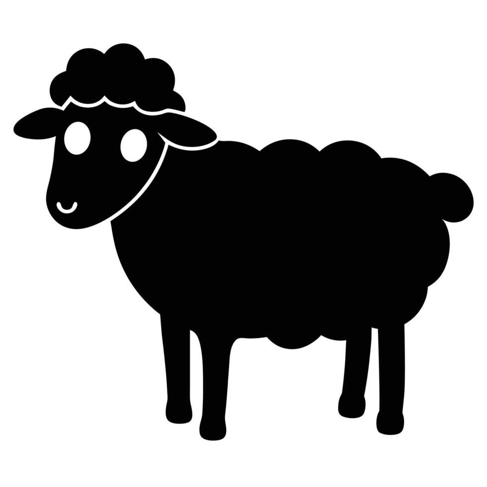Charming Sheep Silhouette Clipart for Farm and Rural Projects vector