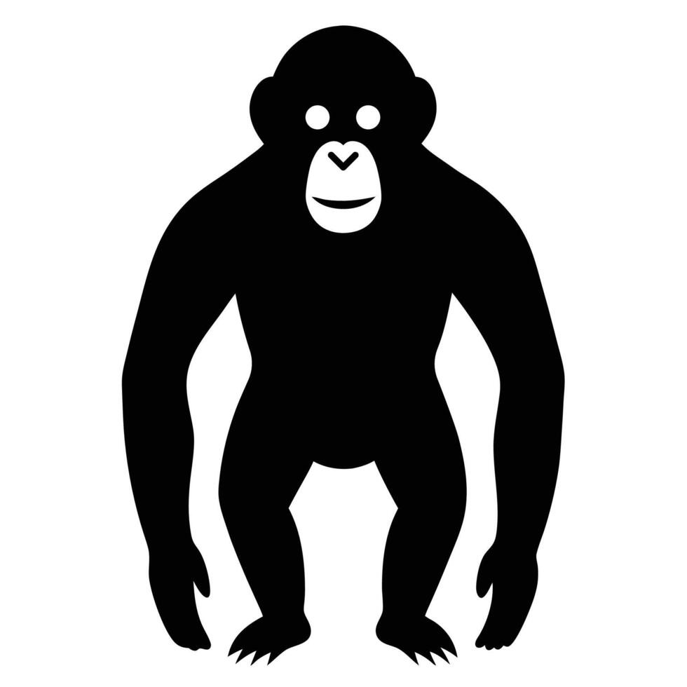 Elegant Chimpanzee Icon vector