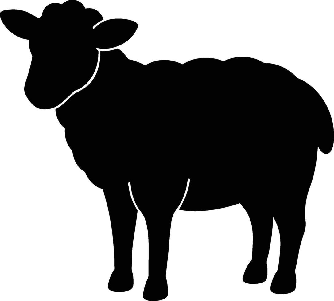 Adorable Sheep Silhouette Clipart for Nature and Creative Designs vector