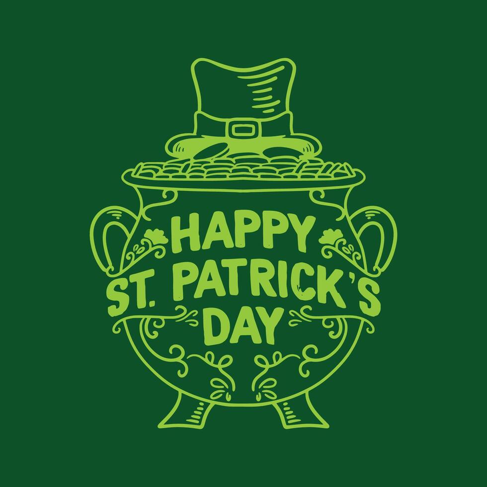 St Patrick day art and illustration vector