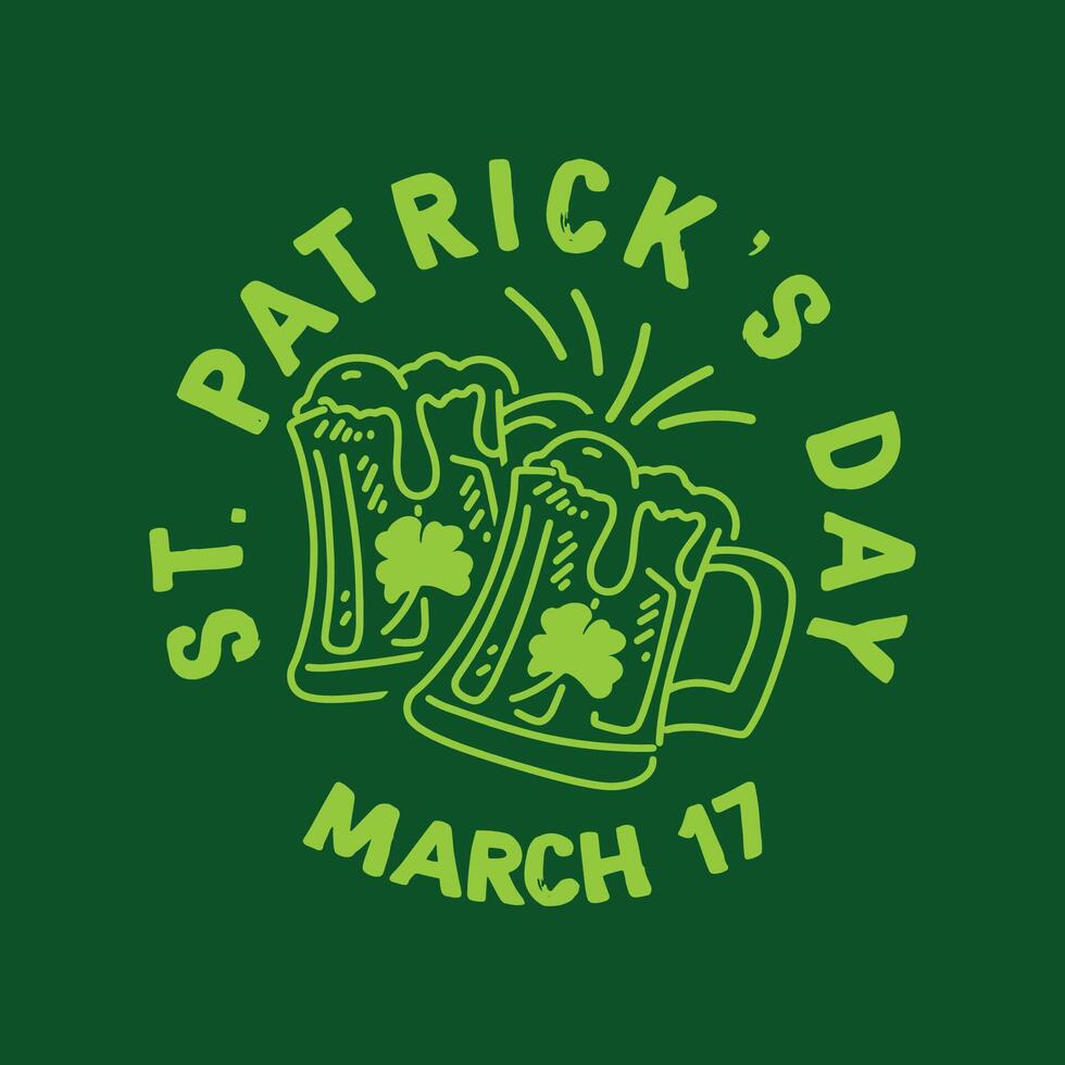 St Patrick's day design illustration vector