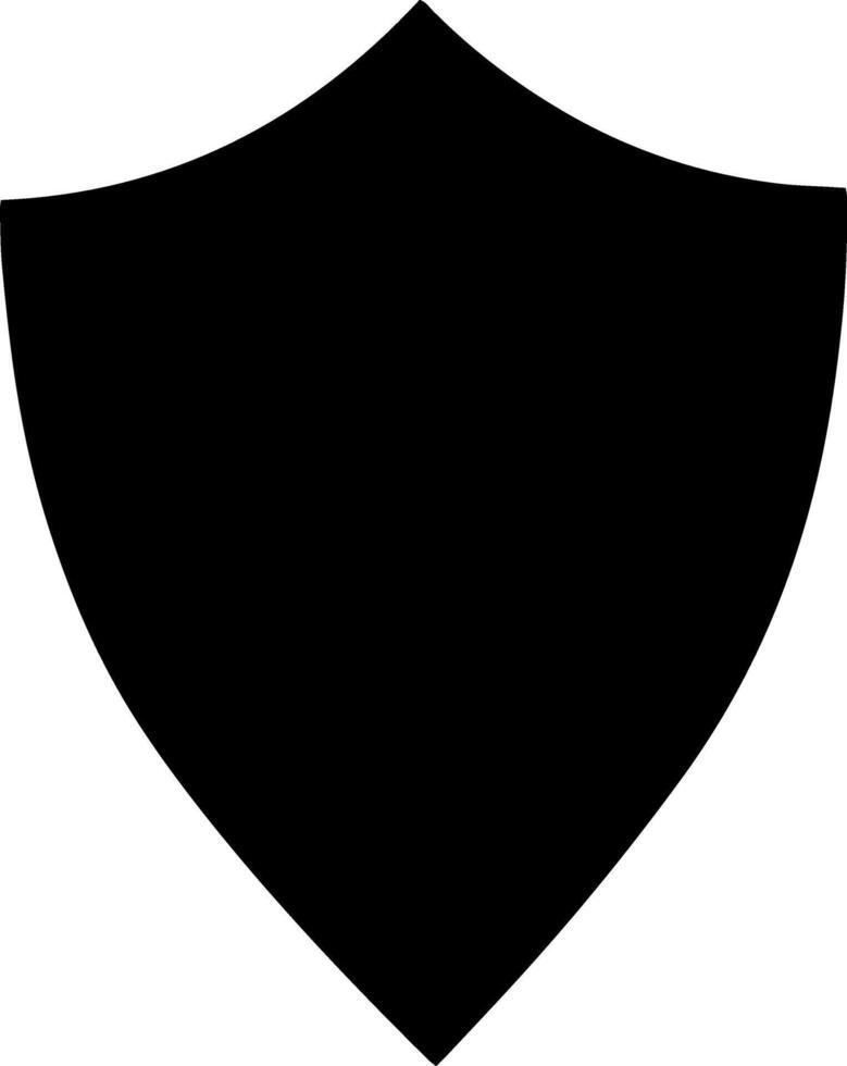 Shield guard black icon Stencil filled clipart vector