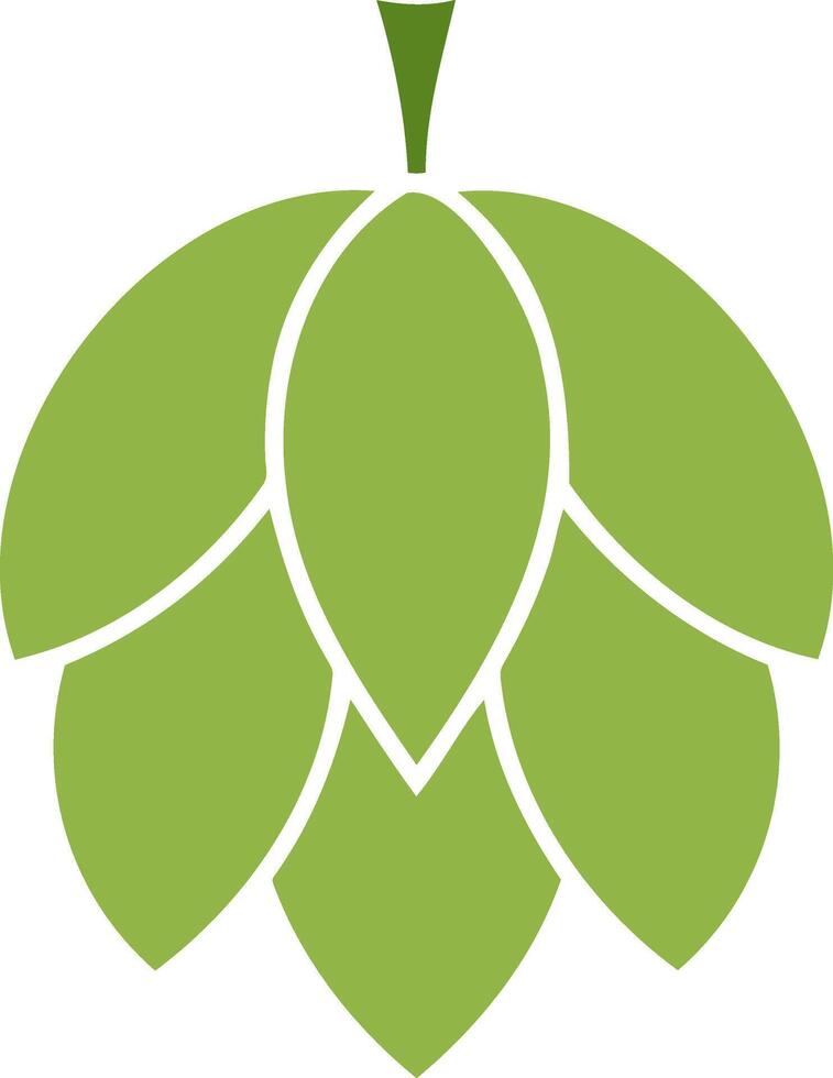 Green hop cone icon Element for restaurant menu craft beer pub brewery vector
