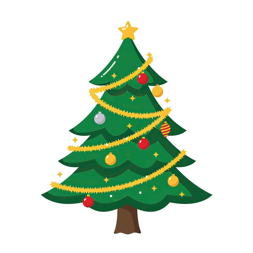 Christmas tree illustration vector