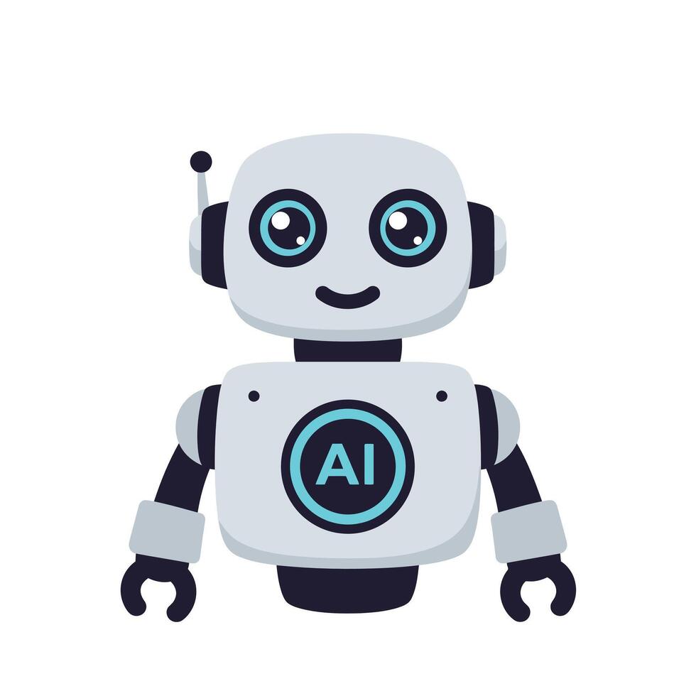Ai robot icon illustration vector