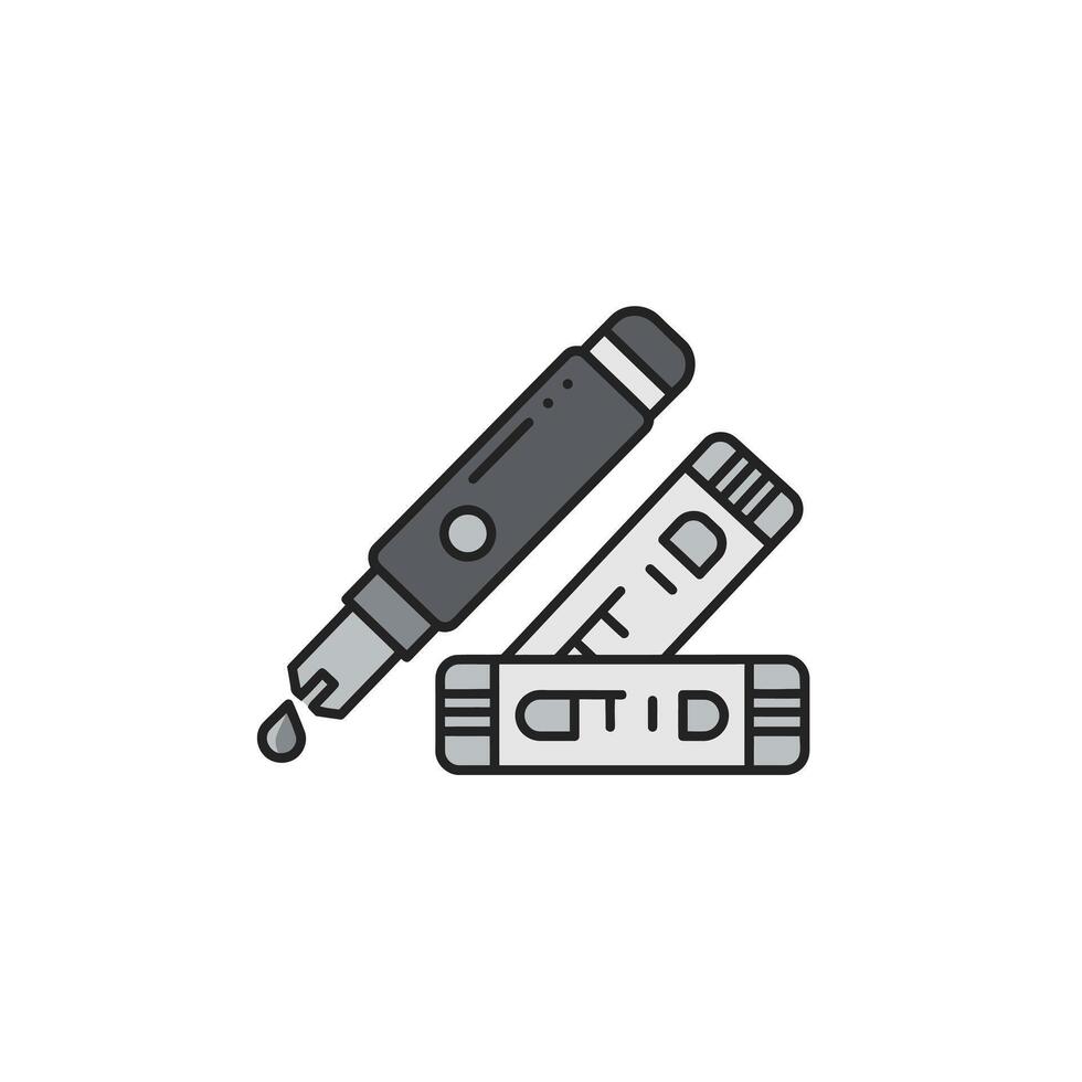 A pen and a piece of paper with a piece of paper vector