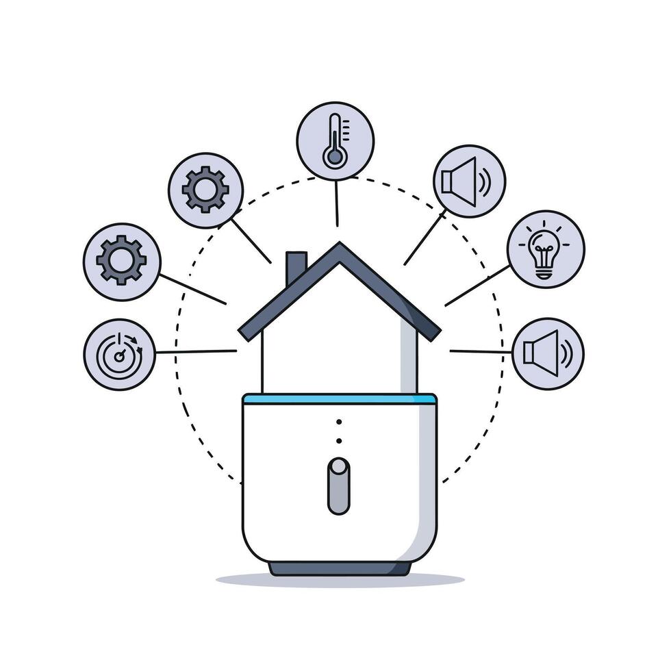 Home automation and smart home technology vector