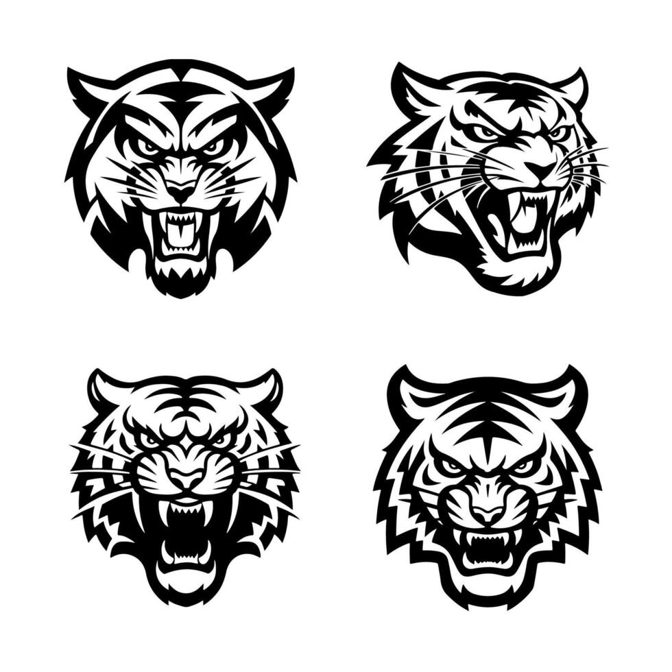 tiger head illustration isolated on white background. Images. for logo, label, emblem. illustration. vector