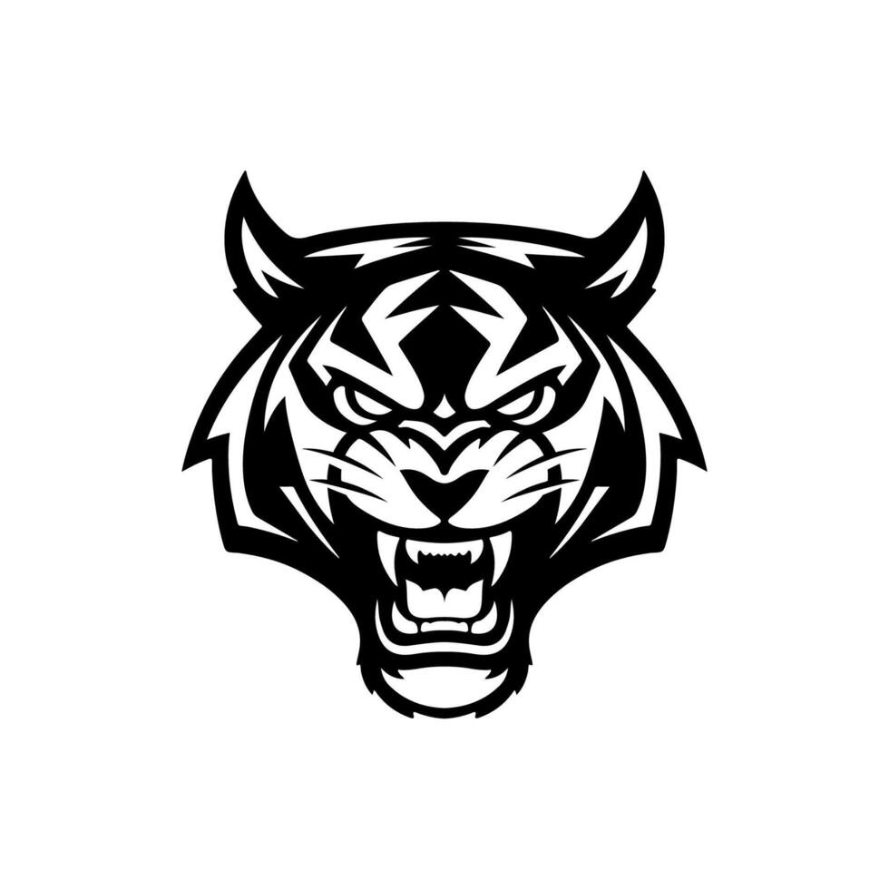 tiger head illustration isolated on white background. Images for logo vector