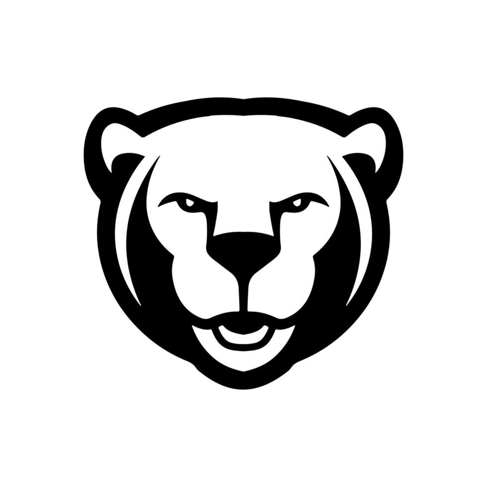 Angry bear head. Grizzly Bear Mascot Head. Design element vector