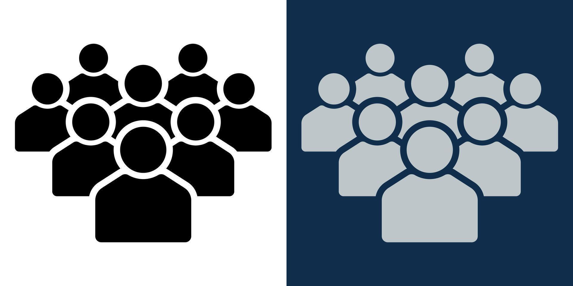 Group of people or crowd. Symbol of a team, society, community, or social network. vector