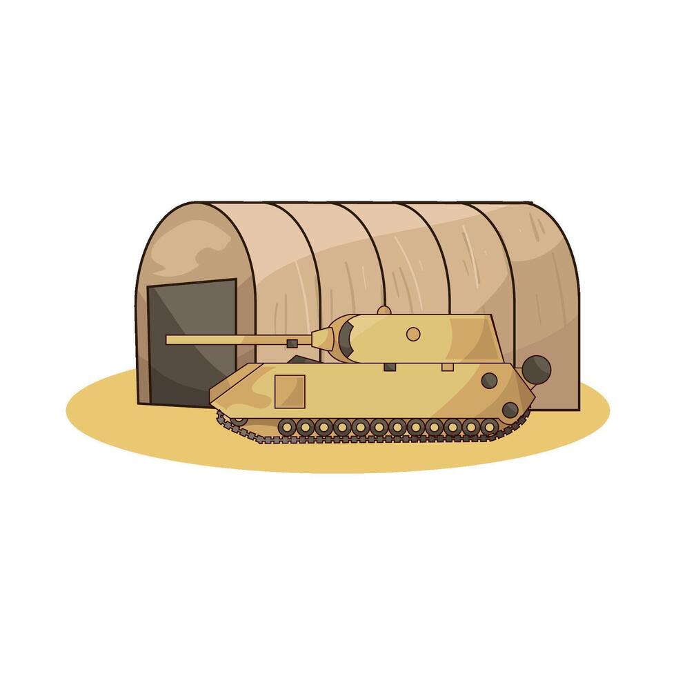 tank near military base vector