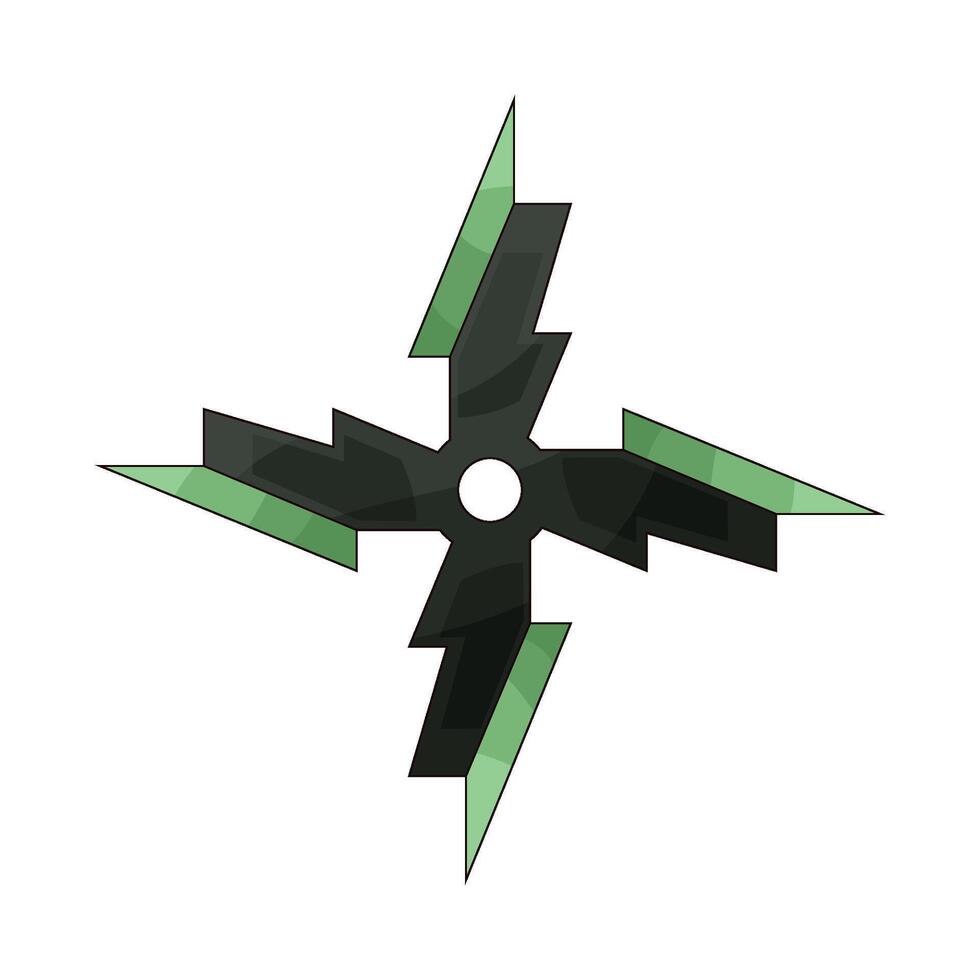 The shuriken looks shiny illustration vector