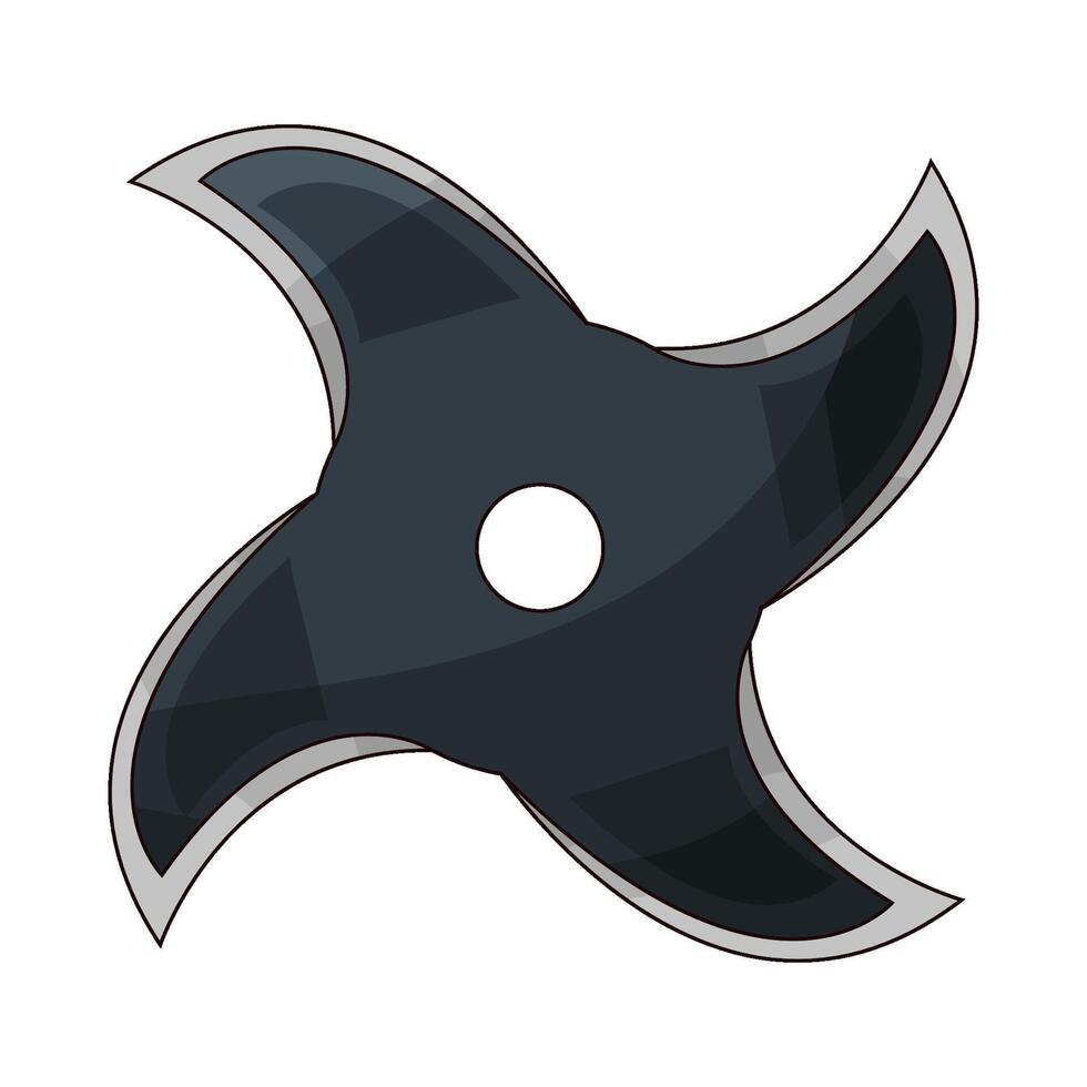 The shuriken looked sharp vector