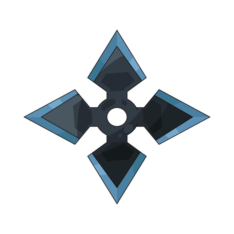 The shuriken looks shiny vector