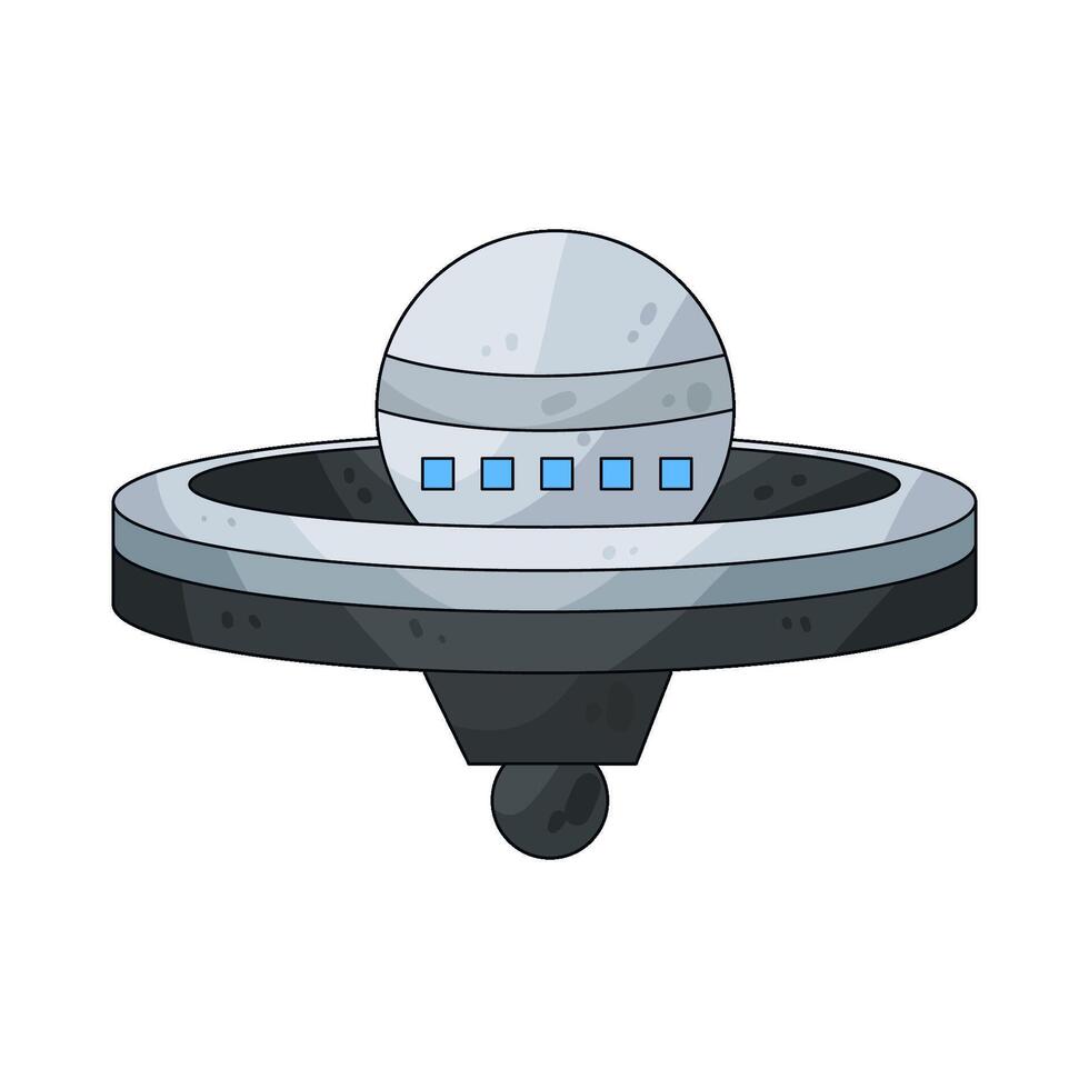 illustration of a alien ufo vector
