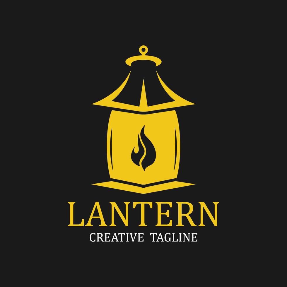 Lantern restaurant logo design vector