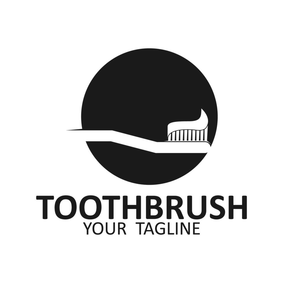 simple Toothbrush icon logo vector