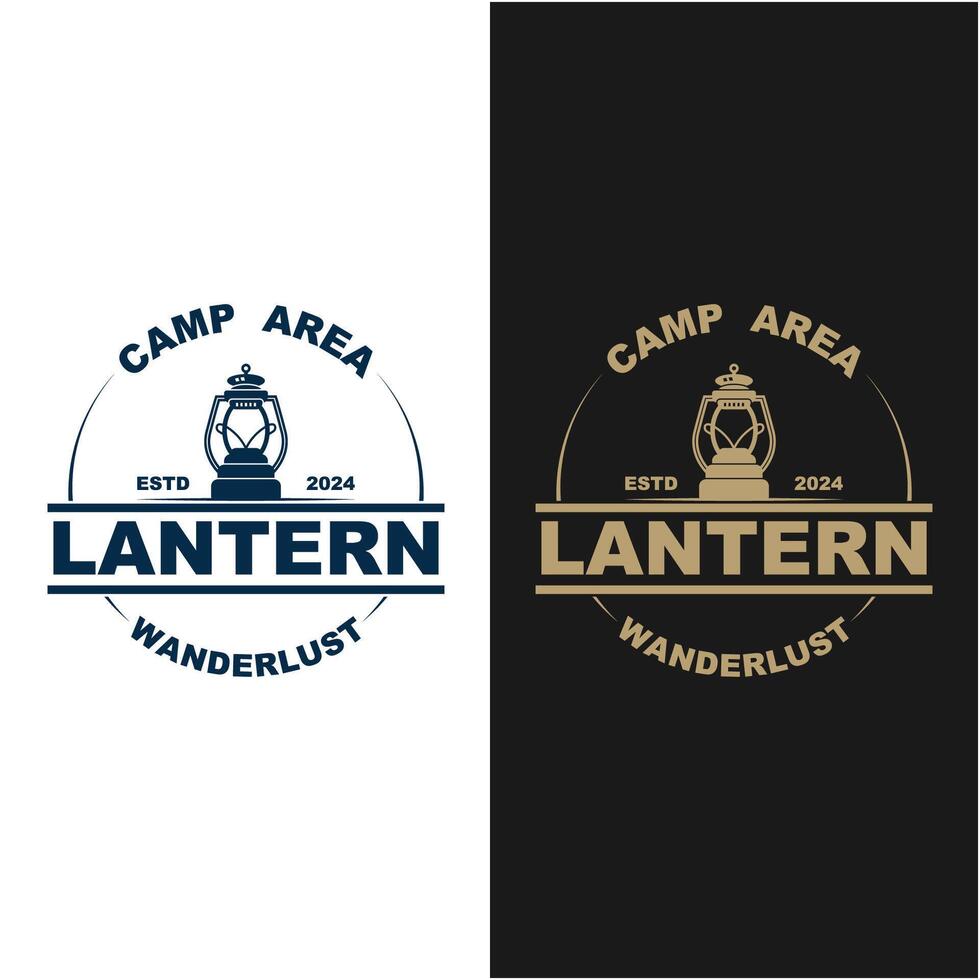 set of vintage Lantern logo vector