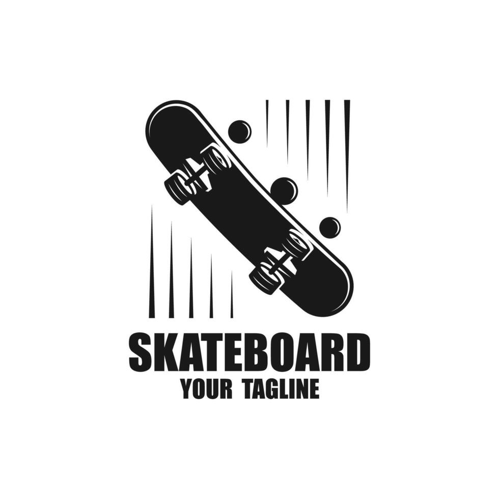 skateboarding logo on white background vector