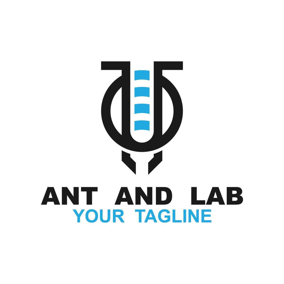 Ant and lab logo illustration design vector