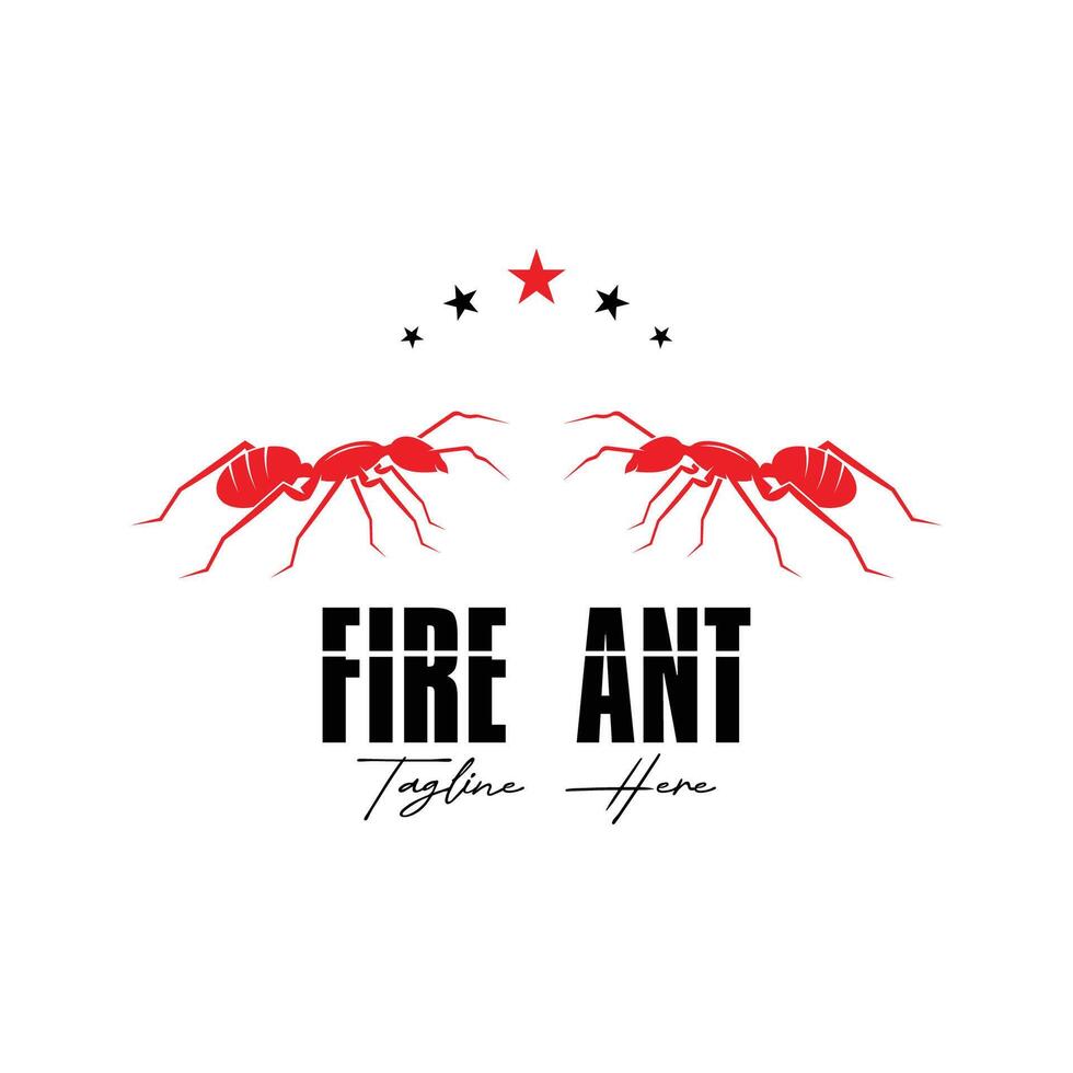 fire Ant Animal Character Abstract Design Logo vector