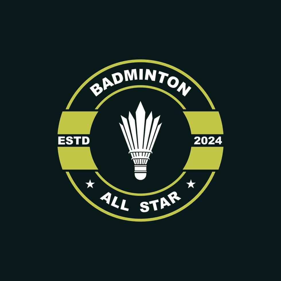badminton logo icon design. suitable for academy, club and community vector