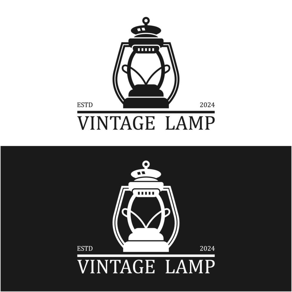 set of Vintage Lantern Logo Design vector