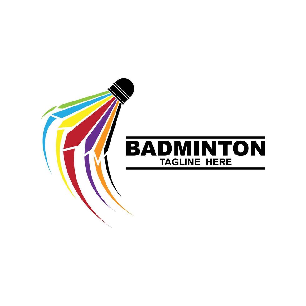 badminton logo template design vector