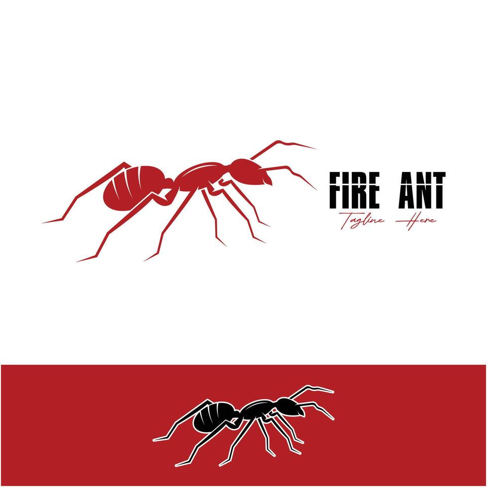 set of fire ant logo illustration design vector
