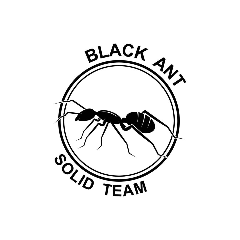 black ant logo design vector