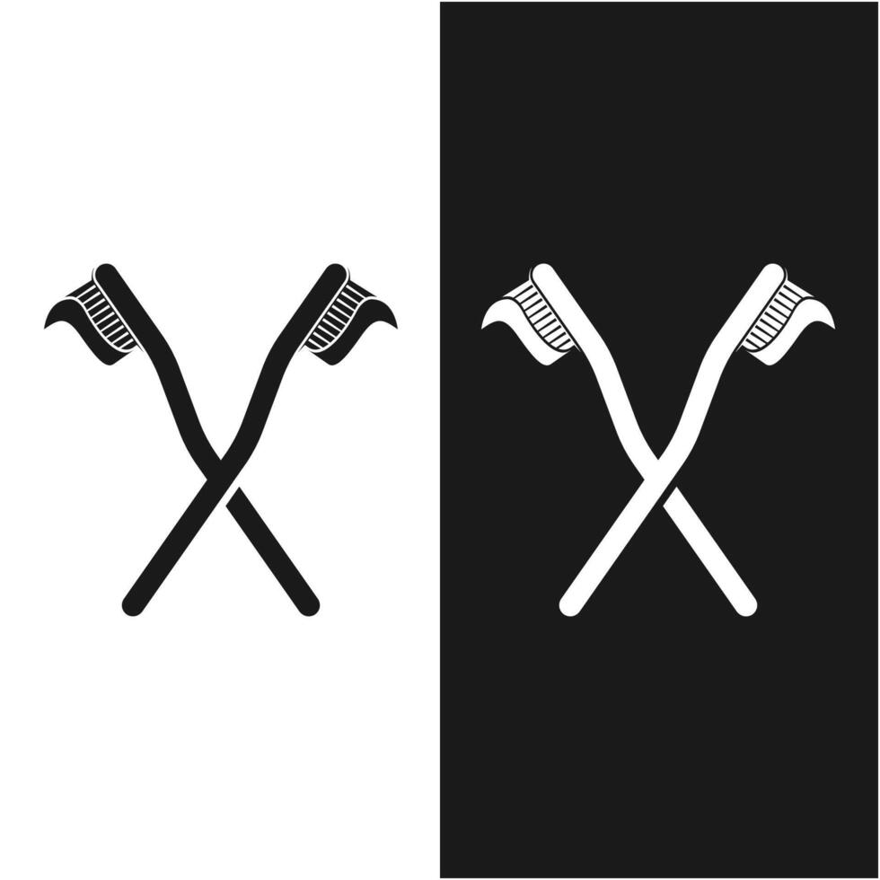 set of Toothbrush icon logo design vector