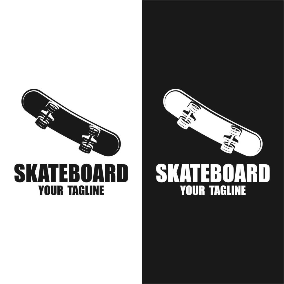 set of skateboarding logo vector