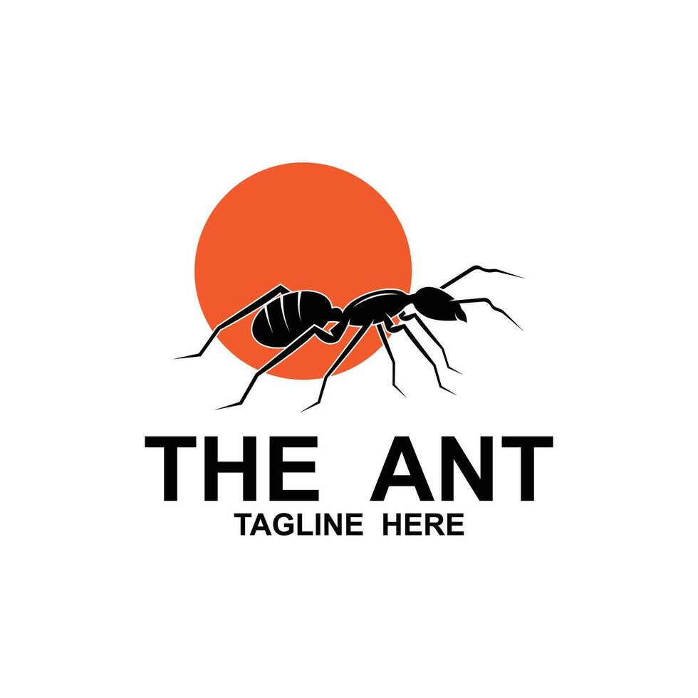 Black Ant Animal Character Abstract Design Logo vector