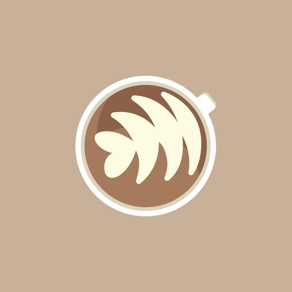 cup coffee latte illustration vector