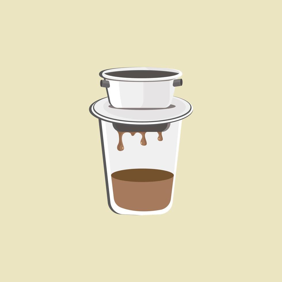 Drip coffee maker vector
