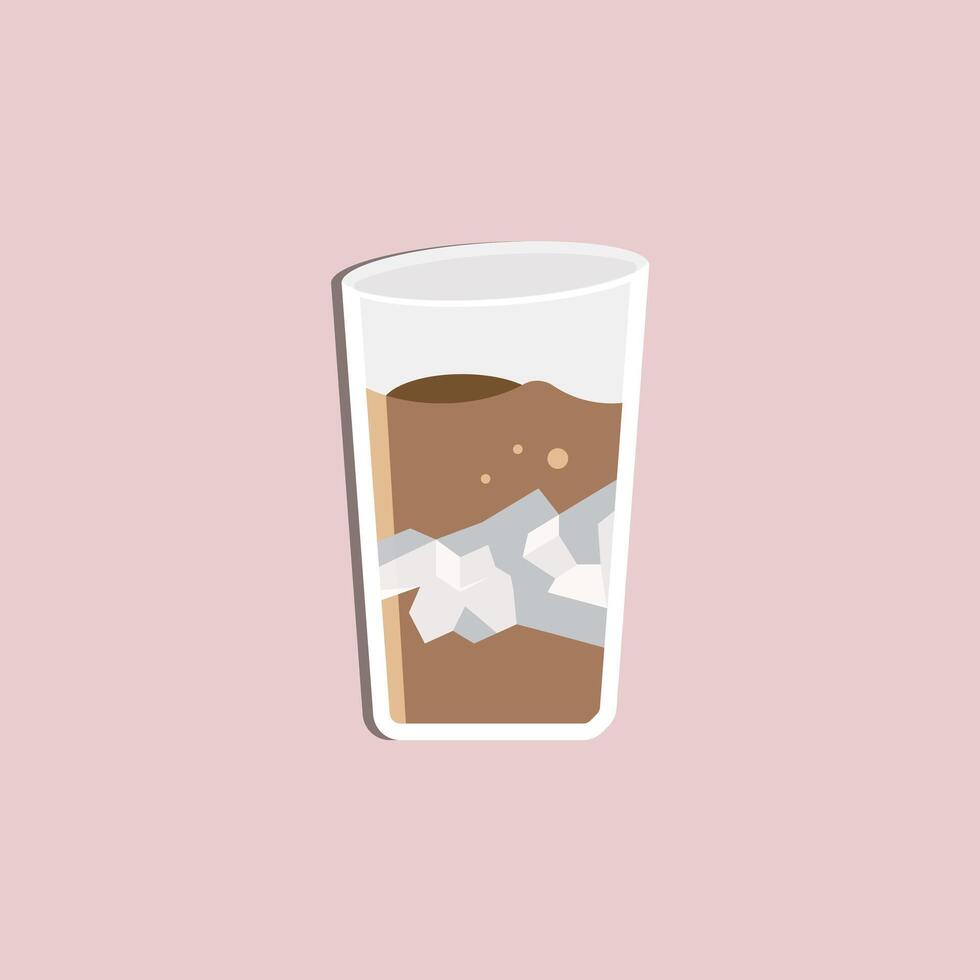 Cup of Ice coffee vector