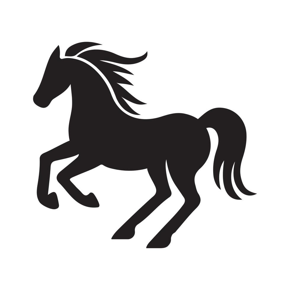 Horse silhouette design on white background vector